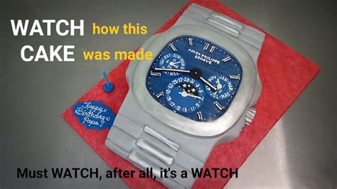 Making a patek philippe wristwatch cake from a rectangular cake 